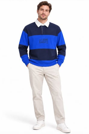 Mavi M0S20218-A7894 Mavi Logo Baskılı Surf The We Yaka Detaylı Erkek Sweatshirt