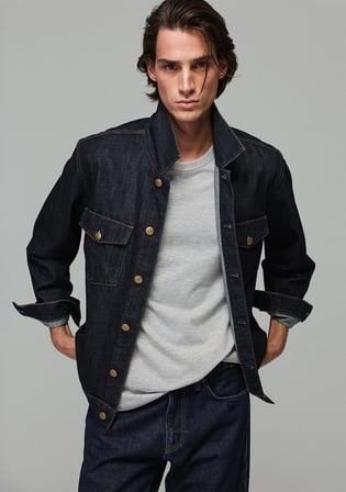 Caleb Classic Vintage Rinse Denim Ceket 0121290-A7779