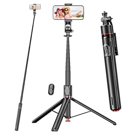 LEVONG 176 cm Selfie Çubuğu ENT Tripod Manyetik Kumandalı Telefon Standı LE-76