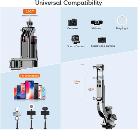 LEVONG 176 cm Selfie Çubuğu ENT Tripod Manyetik Kumandalı Telefon Standı LE-76