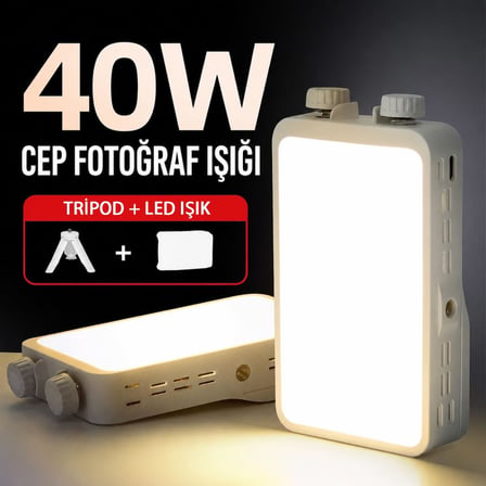 LEVONG 40W LED ENT Cep Fotoğraf Işığı 3000-7000K CRI 95+ Type-C CMD-201