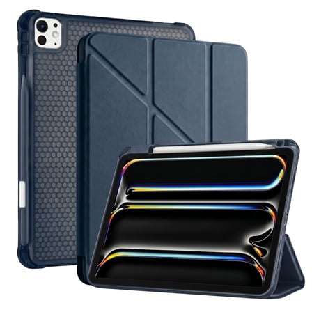 PS iPad Pro 13 inç (M5)/(M4) Tri Folding Standlı Kılıf - Lacivert
