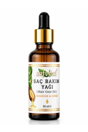 Saç Bakım Yağı 50 ml Argan Jojoba Hint Üzüm Çekirdeği Tatlı Badem İçeren Besleyici Güçlendirici E Vitaminli Serum