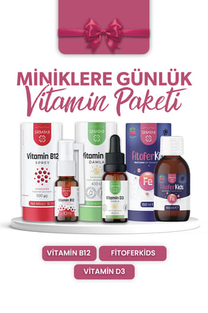 Miniklere Günlük Vitamin Paketi (Vitamin B12, Vitamin D3, FitoferKids)