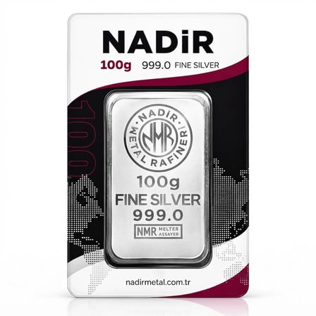 AltınDenizi Nadir 100 Gram Gümüş 999.0 Külçe Gümüş