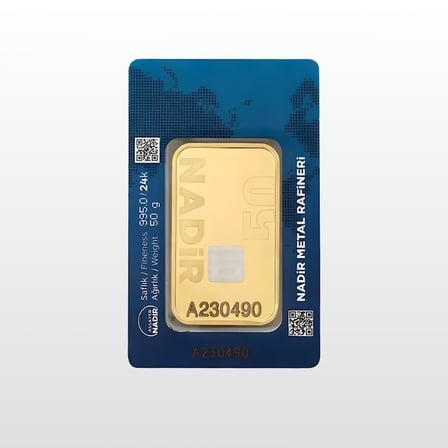 AltınDenizi Nadir 50 Gram Altın 0.995 (24 Ayar) Külçe Altın
