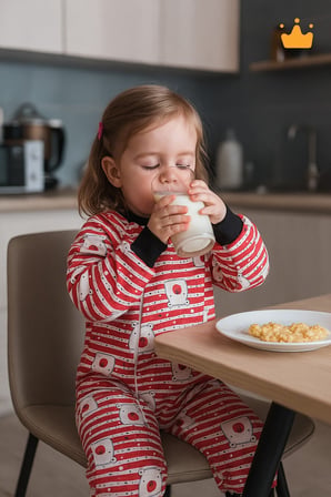 2.5 Tog Yorgan Gerektirmeyen Kalın Elyaf Dolgulu Çocuk Uyku Tulumu Pamuk Astarlı Unisex 6020