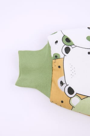 2.5 Tog Yorgan Gerektirmeyen Kalın Elyaf Dolgulu Çocuk Uyku Tulumu Pamuk Astarlı Unisex 6020