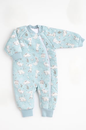 2.5 Tog Yorgan Gerektirmeyen Kalın Elyaf Dolgulu Çocuk Uyku Tulumu Pamuk Astarlı Unisex 6020