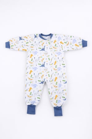 2.5 Tog Yorgan Gerektirmeyen Kalın Elyaf Dolgulu Çocuk Uyku Tulumu Pamuk Astarlı Unisex 6020