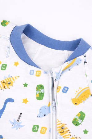 2.5 Tog Yorgan Gerektirmeyen Kalın Elyaf Dolgulu Çocuk Uyku Tulumu Pamuk Astarlı Unisex 6020