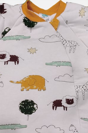 2.5 Tog Yorgan Gerektirmeyen Kalın Elyaf Dolgulu Çocuk Uyku Tulumu Pamuk Astarlı Unisex 6020