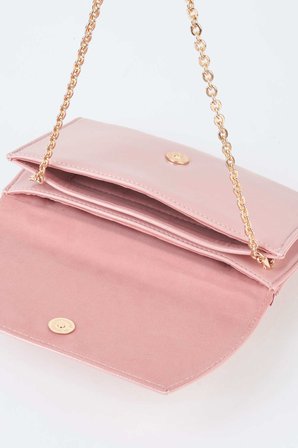 Kadın Pudra Zarf Tasarım 2 Bölmeli Mini Zincir Askılı Çıt Çıt Kapama Clutch Ve El Çantası