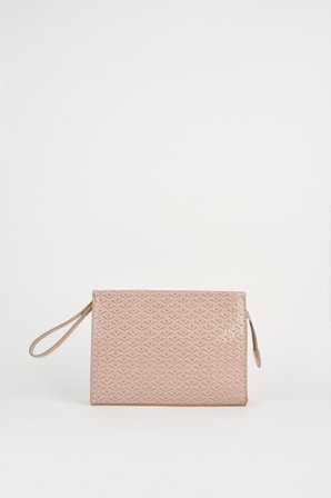 Kadın Petunya Dokulu Vizon Astarlı Suni Deri Bilek Askılı Portföy El Ve Clutch Çanta