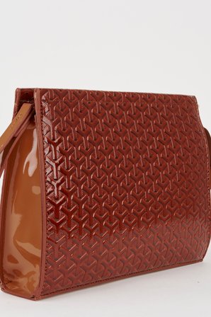 Kadın Petunya Dokulu Taba Astarlı Suni Deri Bilek Askılı Portföy El Ve Clutch Çanta