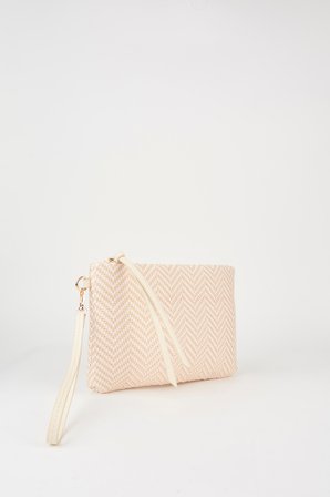 Kadın Bellis Balık Sırtı Krem Astarlı Bilek Askılı Portföy El Ve Clutch Çanta