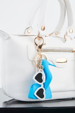 Bebe Mavi Mini Figürlü 3D Baskı Charm Çanta Aksesuarı Anahtarlık
