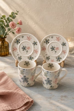 Tabak Evi Porselen Matisse Kahve Fincan Takımı 90cc 4 Parça 2 Kişilik