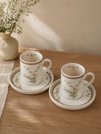 Tabak Evi Porselen Neva Kahve Fincan Takımı 90cc 4 Parça 2 Kişilik