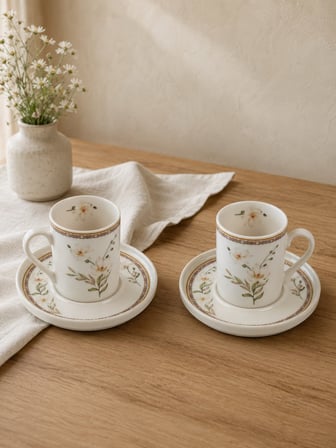 Tabak Evi Porselen Neva Kahve Fincan Takımı 90cc 4 Parça 2 Kişilik