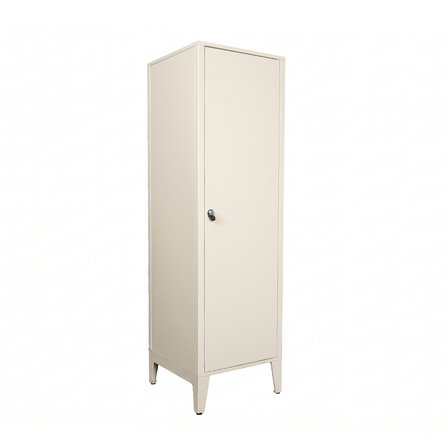 Alfafonet Ziglat Serisi Kilitli Metal Home Office Dolabı Metal Kapaklı Mat Beyaz 450x1500x450 mm