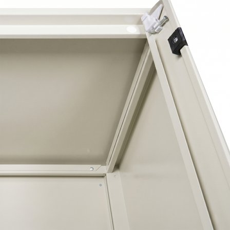 Alfafonet Ziglat Serisi Kilitli Metal Home Office Dolabı Metal Kapaklı Mat Beyaz 450x1500x450 mm