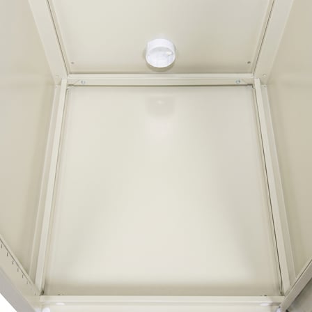 Alfafonet Ziglat Serisi Kilitli Metal Home Office Dolabı Metal Kapaklı Mat Beyaz 450x1500x450 mm