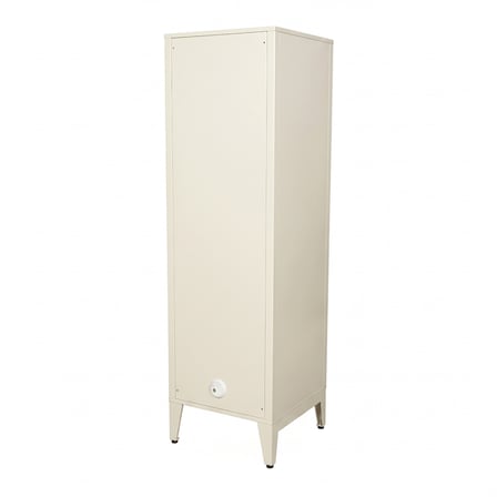 Alfafonet Ziglat Serisi Kilitli Metal Home Office Dolabı Cam Kapaklı Mat Beyaz 450x1500x450 mm