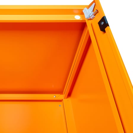 Alfafonet Ziglat Serisi Kilitli Metal Home Office Dolabı %70 Perfore Kapaklı Turuncu (RAL 2004) 450x1500x450 mm