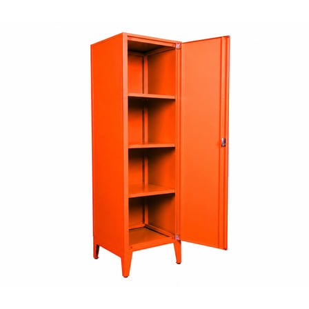 Alfafonet Ziglat Serisi Kilitli Metal Home Office Dolabı Metal Kapaklı Turuncu 450x1500x450 mm