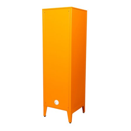 Alfafonet Ziglat Serisi Kilitli Metal Home Office Dolabı Cam Kapaklı Turuncu (RAL 2004) 450x1500x450 mm