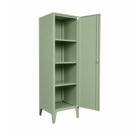 Alfafonet Ziglat Serisi Kilitli Metal Home Office Dolabı Metal Kapaklı Yeşil (RAL 6018) 450x1500x450 mm