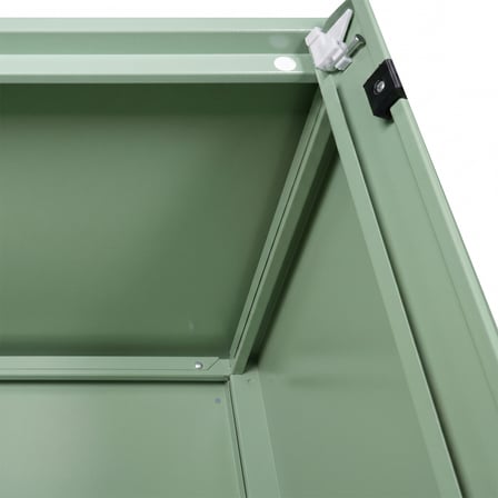 Alfafonet Ziglat Serisi Kilitli Metal Home Office Dolabı Metal Kapaklı Yeşil (RAL 6018) 450x1500x450 mm
