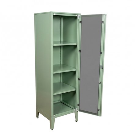 Alfafonet Ziglat Serisi Kilitli Metal Home Office Dolabı Cam Kapaklı Yeşil 450x1500x450 mm