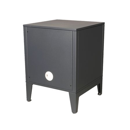 Lande Ziglat Serisi Kilitli Metal Home Office Dolabı %70 Perfore Kapaklı Antrasit Gri (RAL 7016) 450x450x450 mm