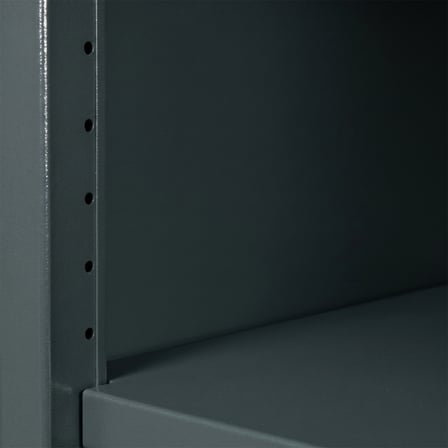 Lande Ziglat Serisi Kilitli Metal Home Office Dolabı %70 Perfore Kapaklı Antrasit Gri (RAL 7016) 450x450x450 mm