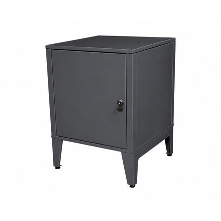 Lande Ziglat Serisi Kilitli Metal Home Office Dolabı Metal Kapaklı Antrasit Gri (RAL 7016) 450x450x450 mm