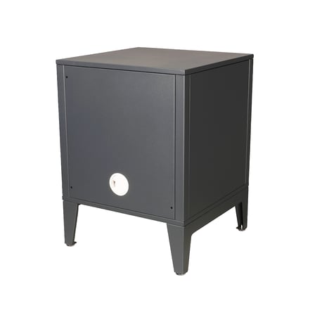 Lande Ziglat Serisi Kilitli Metal Home Office Dolabı Metal Kapaklı Antrasit Gri (RAL 7016) 450x450x450 mm