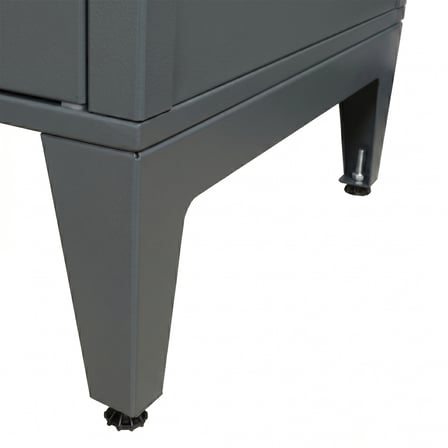 Lande Ziglat Serisi Kilitli Metal Home Office Dolabı Metal Kapaklı Antrasit Gri (RAL 7016) 450x450x450 mm