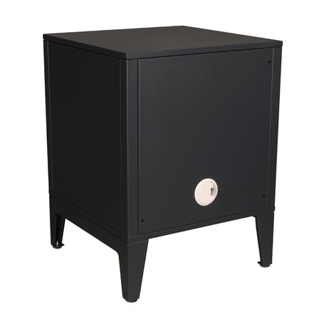 Alfafonet Ziglat Serisi Kilitli Metal Home Office Dolabı Cam Kapaklı Antrasit Gri 450x600x450 mm