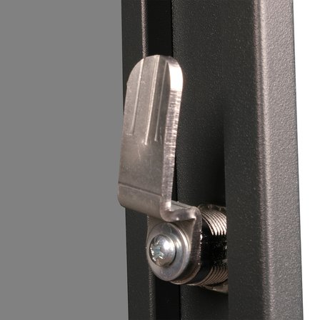 Alfafonet Ziglat Serisi Kilitli Metal Home Office Dolabı Cam Kapaklı Antrasit Gri 450x600x450 mm