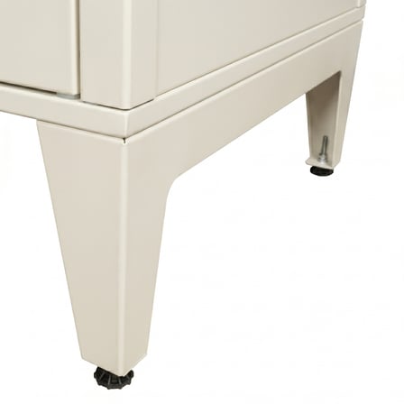 Lande Ziglat Serisi Kilitli Metal Home Office Dolabı %70 Perfore Kapaklı Mat Beyaz (RAL 9003) 450x450x450 mm
