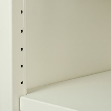 Lande Ziglat Serisi Kilitli Metal Home Office Dolabı %70 Perfore Kapaklı Mat Beyaz (RAL 9003) 450x450x450 mm
