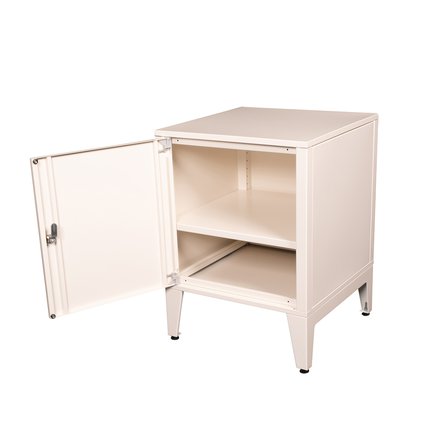 Alfafonet Ziglat Serisi Kilitli Metal Home Office Dolabı Metal Kapaklı Mat Beyaz 450x600x450 mm