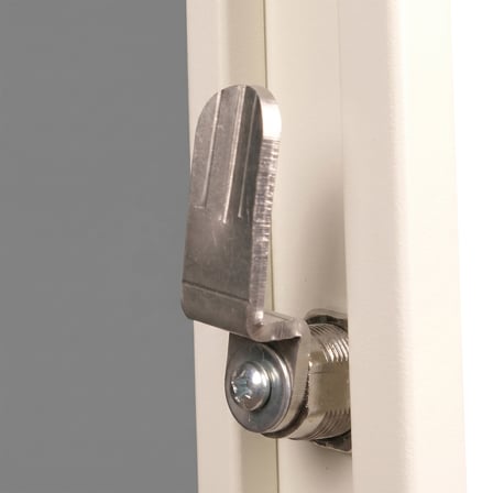 Lande Ziglat Serisi Kilitli Metal Home Office Dolabı Cam Kapaklı Mat Beyaz (RAL 9003) 450x450x450 mm