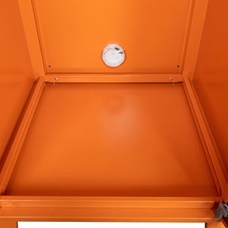 Alfafonet Ziglat Serisi Kilitli Metal Home Office Dolabı %70 Perfore Kapaklı Turuncu 450x600x450 mm