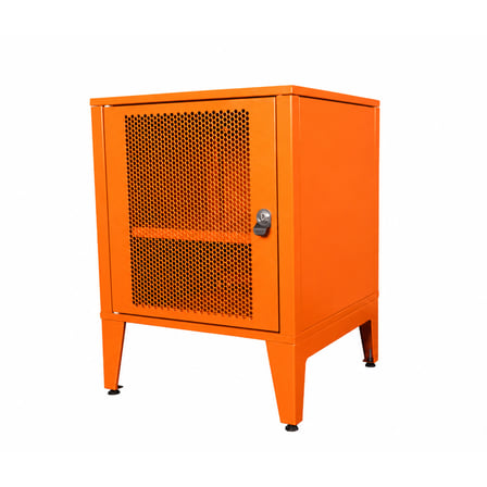 Alfafonet Ziglat Serisi Kilitli Metal Home Office Dolabı %70 Perfore Kapaklı Turuncu 450x600x450 mm