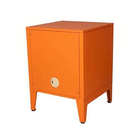 Alfafonet Ziglat Serisi Kilitli Metal Home Office Dolabı %70 Perfore Kapaklı Turuncu 450x600x450 mm