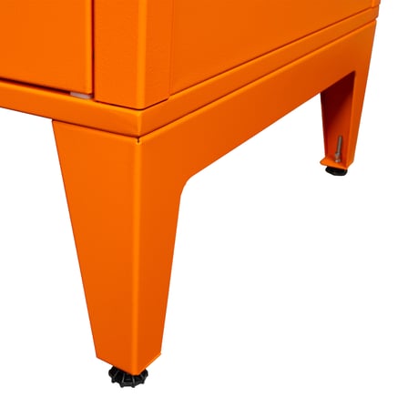 Lande Ziglat Serisi Kilitli Metal Home Office Dolabı Metal Kapaklı Turuncu (RAL 2004) 450x450x450 mm