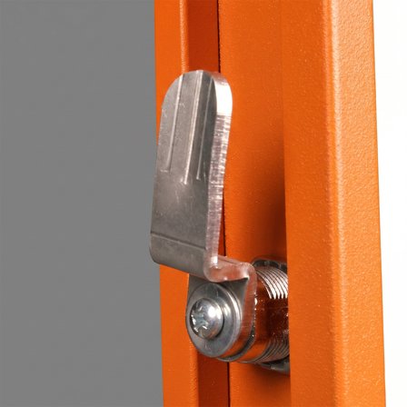 Alfafonet Ziglat Serisi Kilitli Metal Home Office Dolabı Cam Kapaklı Turuncu 450x600x450 mm